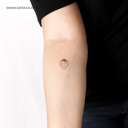 Strawberry Temporary Tattoo - Set of 3
