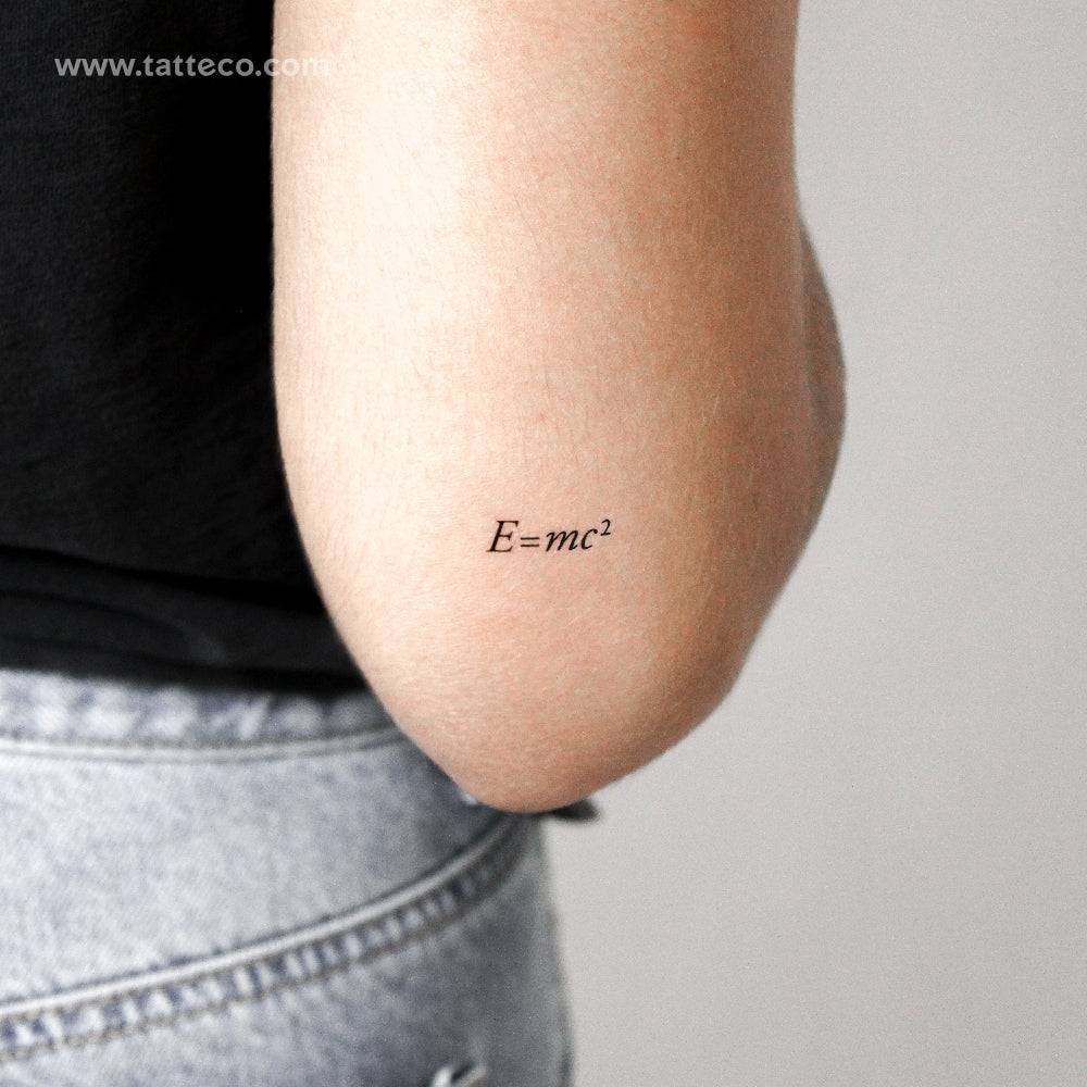 E = Mc2 Temporary Tattoo - Set of 3