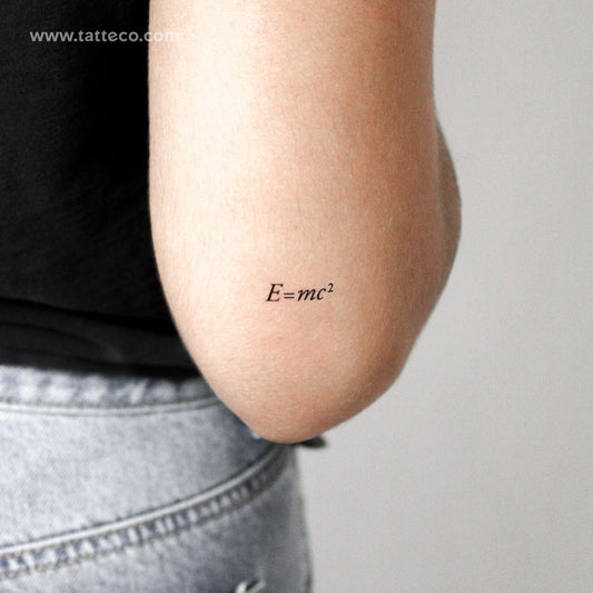 E = Mc2 Temporary Tattoo - Set of 3