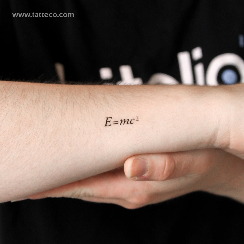 E = Mc2 Temporary Tattoo - Set of 3