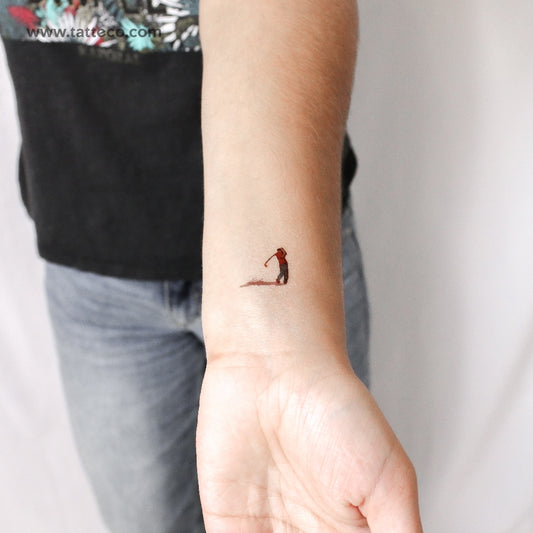 Golfer Temporary Tattoo - Set of 3