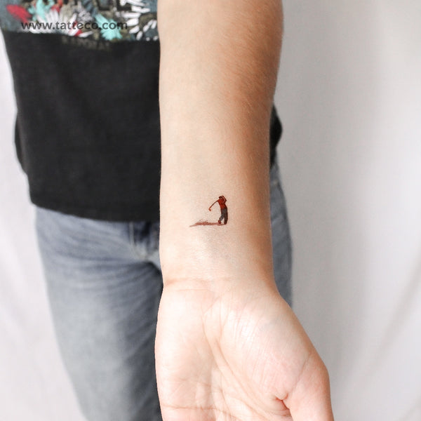 Golfer Temporary Tattoo - Set of 3