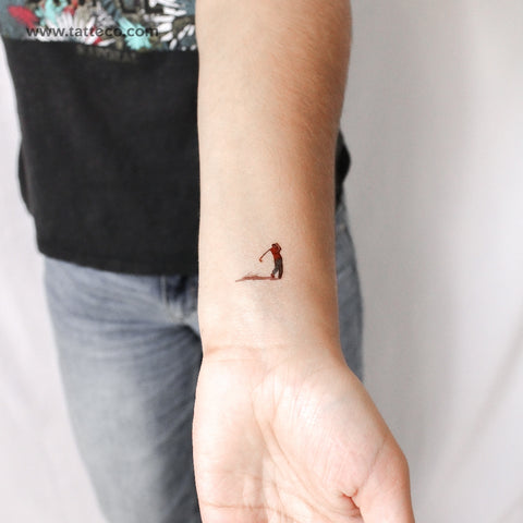 Golfer Temporary Tattoo - Set of 3