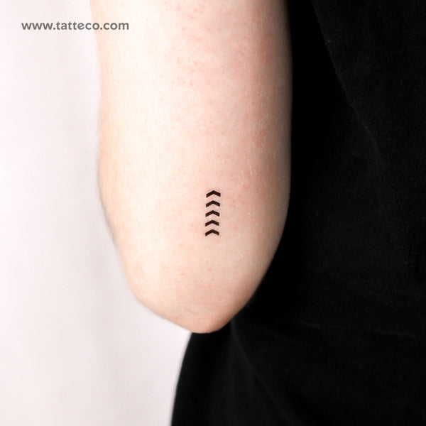 Small One Direction Five Arrows Tribute Temporary Tattoo - Set of 3