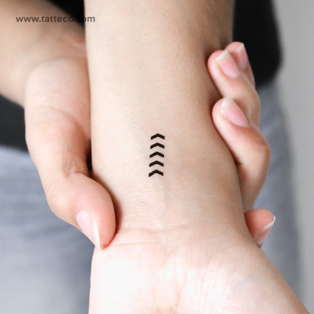 Small One Direction Five Arrows Tribute Temporary Tattoo - Set of 3