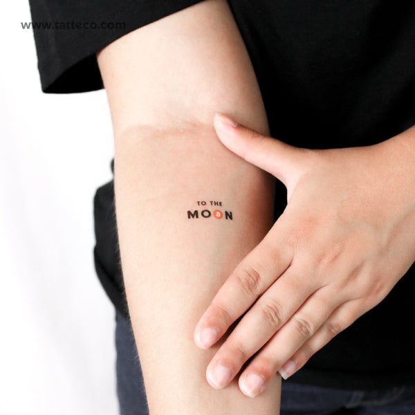 To The Moon Temporary Tattoo - Set of 3
