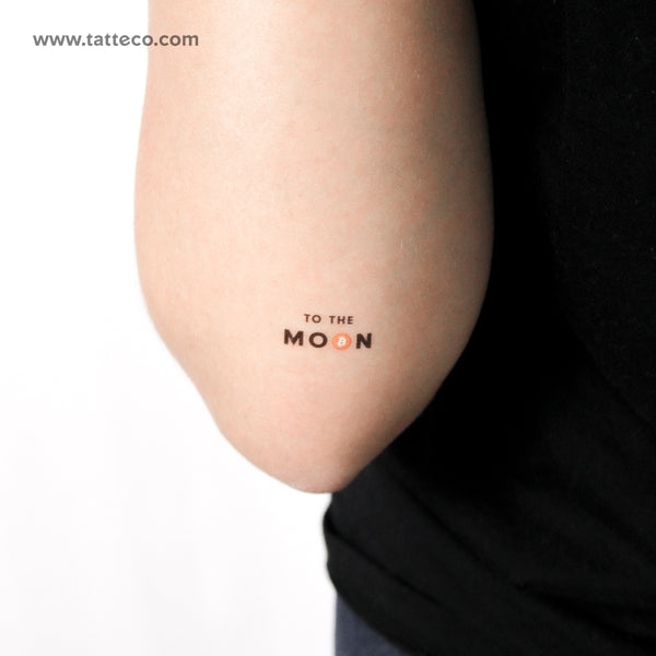 To The Moon Temporary Tattoo - Set of 3