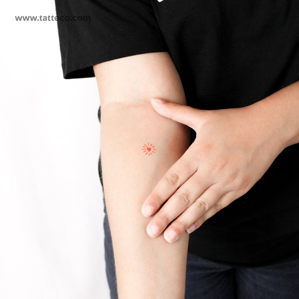 Sparkling Heart Temporary Tattoo - Set of 3