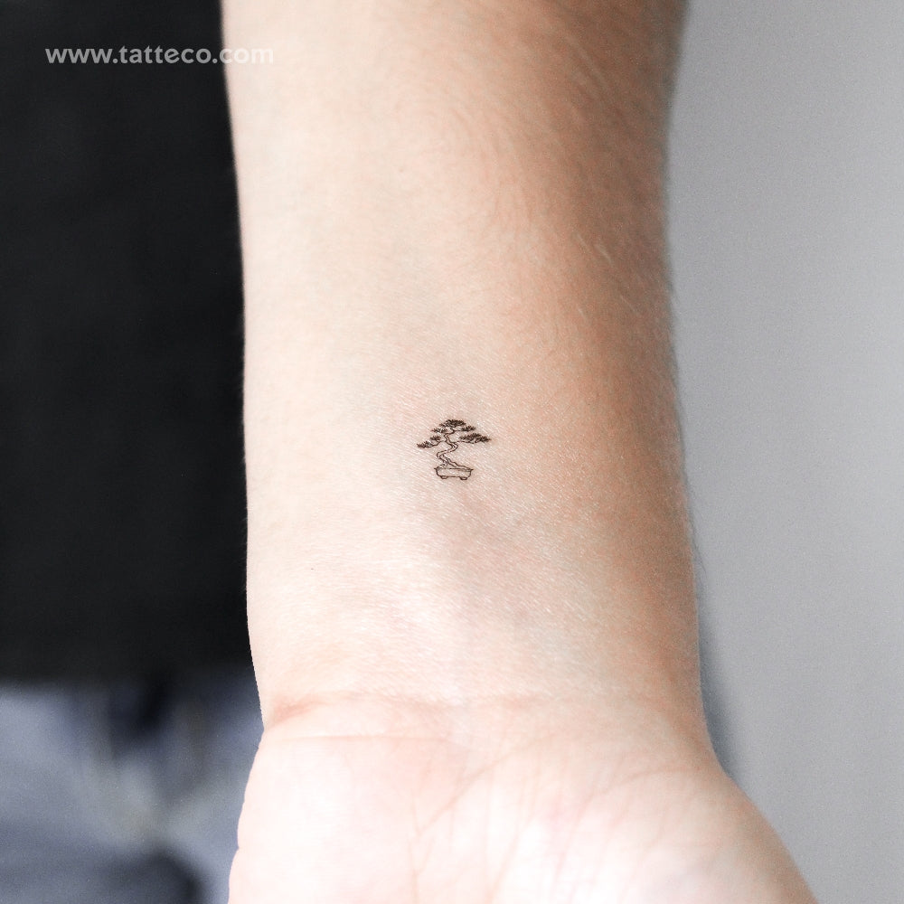 Tiny Bonsai Temporary Tattoo - Set of 3