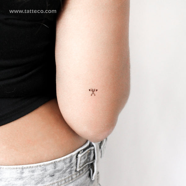 Hatchet Couple Temporary Tattoo - Set of 3