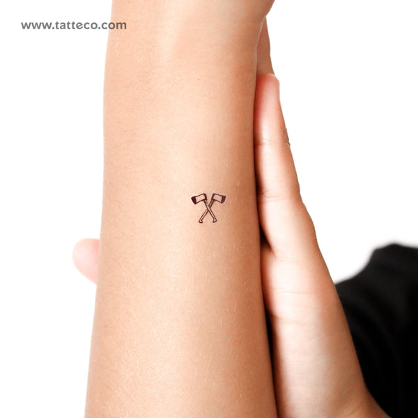 Hatchet Couple Temporary Tattoo - Set of 3