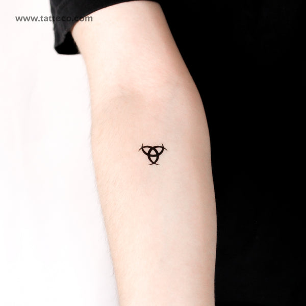 Triple Horn Of Odin Temporary Tattoo - Set of 3