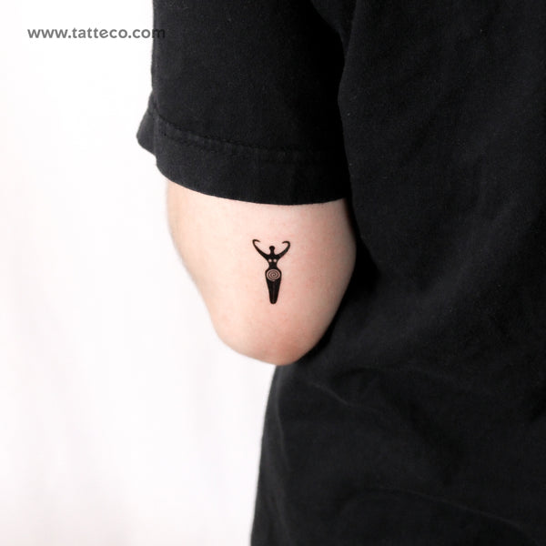 Spiral Goddess Symbol Temporary Tattoo - Set of 3