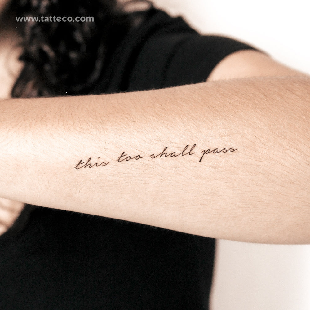 This Too Shall Pass 2-Week Temporary Tattoo - Set of 2