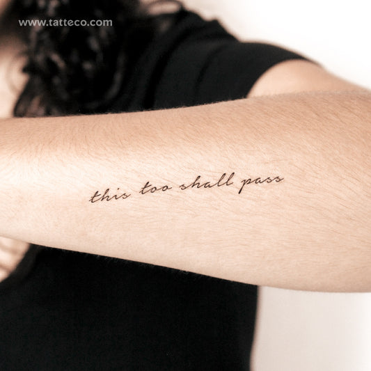 This Too Shall Pass 2-Week Temporary Tattoo - Set of 2