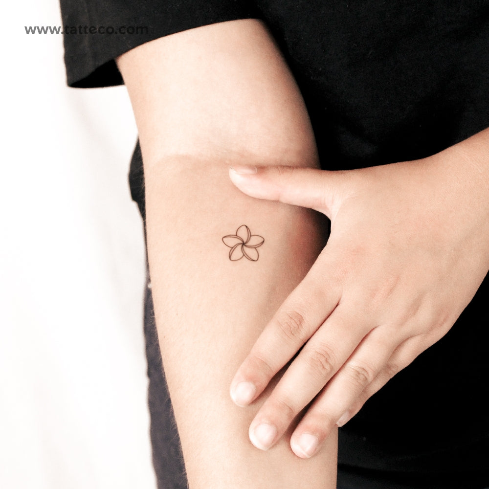 Plumeria Semi-Permanent Tattoo - Set of 2