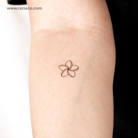 Tatuaje semipermanente de plumeria - Juego de 2