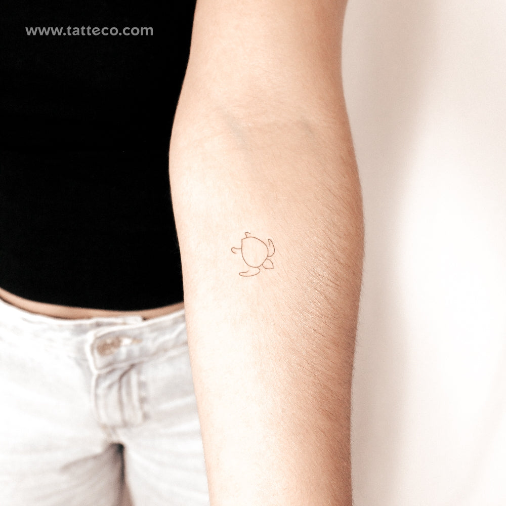 Minimalist Turtle Semi-Permanent Tattoo - Set of 2