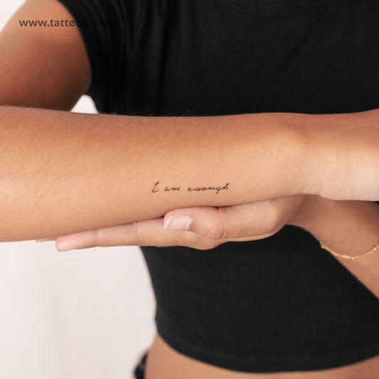 Tatuaje semipermanente "Soy suficiente" - Juego de 2