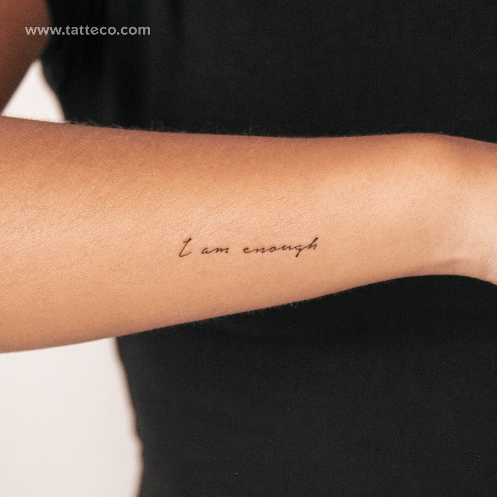 I Am Enough Semi-Permanent Tattoo - Set of 2