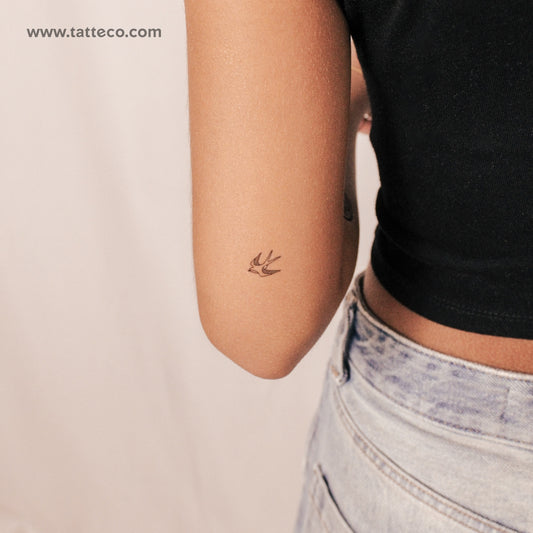 Tatuaje semipermanente de golondrina - Juego de 2