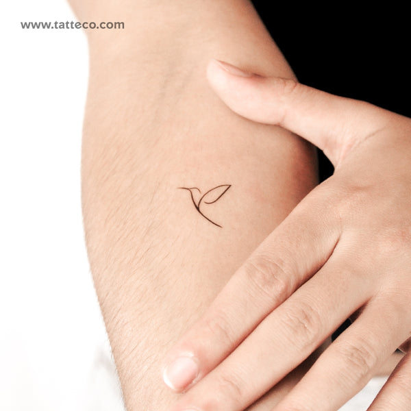 Minimalist Tatteco Hummingbird Semi-Permanent Tattoo - Set of 2