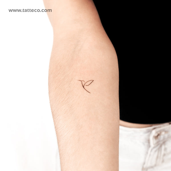 Minimalist Tatteco Hummingbird Semi-Permanent Tattoo - Set of 2