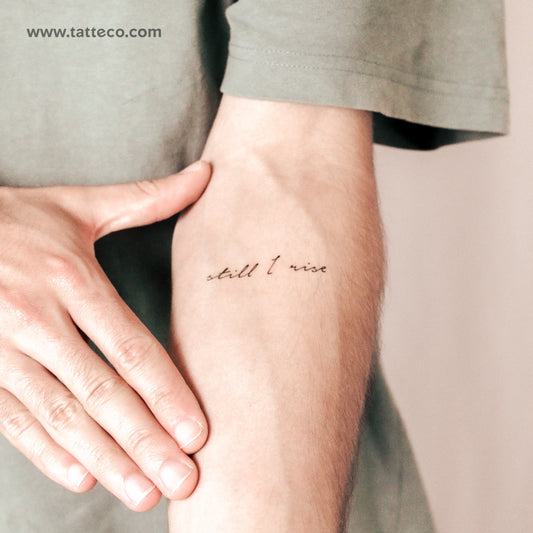 Tatuaje semipermanente "Still I Rise" - Juego de 2