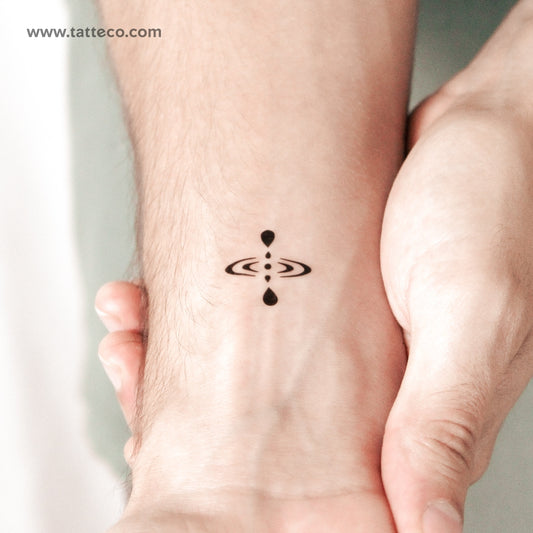 Tatuaje semipermanente con símbolo de atención plena (juego de 2)