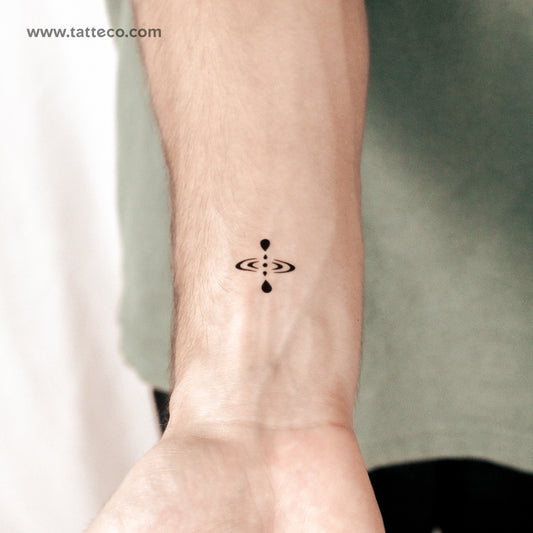 Tatuaje semipermanente con símbolo de atención plena (juego de 2)