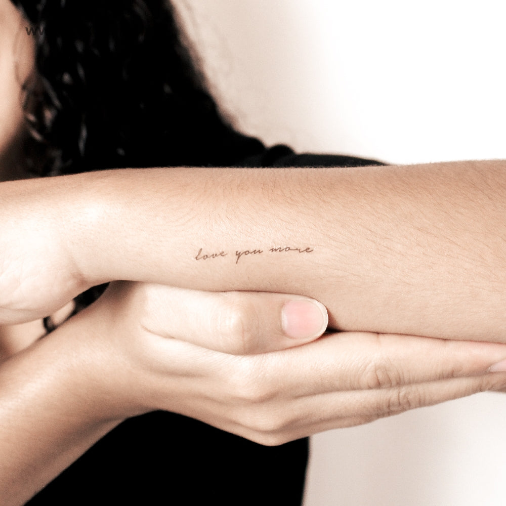 Love You More Semi-Permanent Tattoo - Set of 2