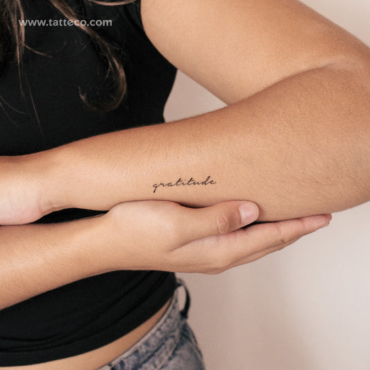 Tatuaje semipermanente de gratitud (juego de 2)