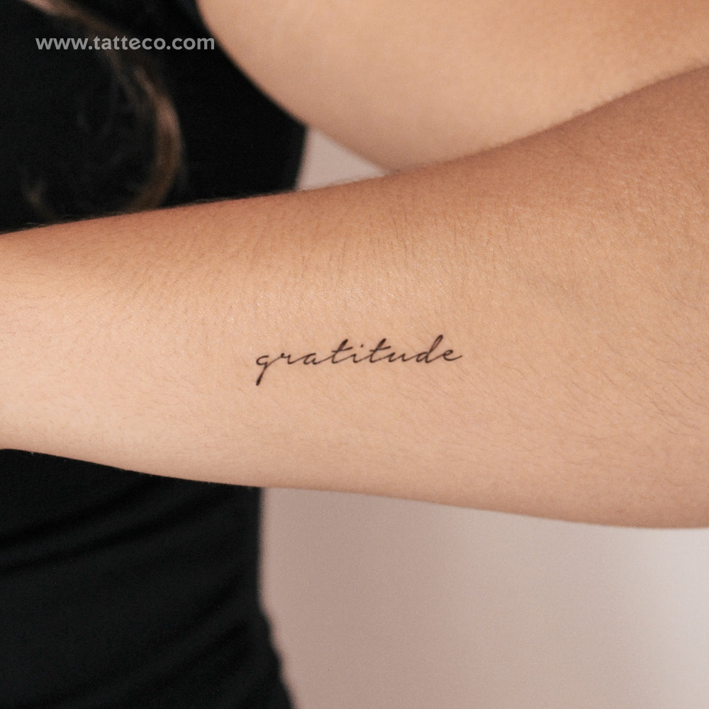 Gratitude Semi-Permanent Tattoo - Set of 2
