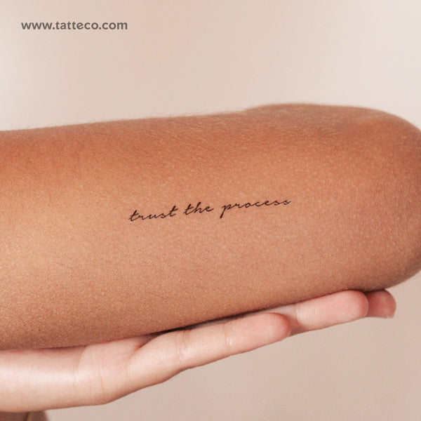 Trust The Process Semi-Permanent Tattoo - Set of 2