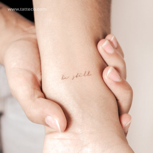 Tatuaje semipermanente Be Still - Juego de 2