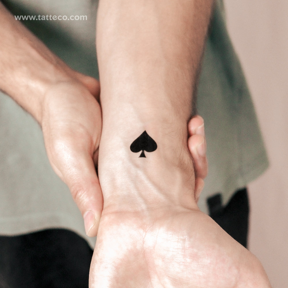 Spade Semi-Permanent Tattoo - Set of 2