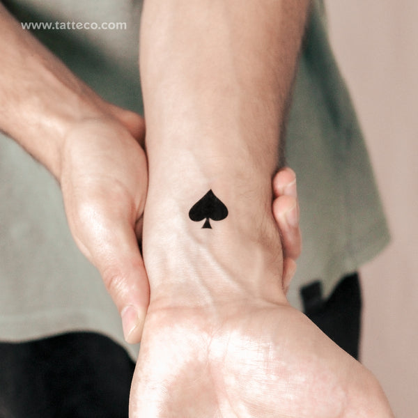 Spade Semi-Permanent Tattoo - Set of 2