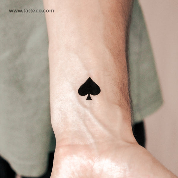 Spade Semi-Permanent Tattoo - Set of 2