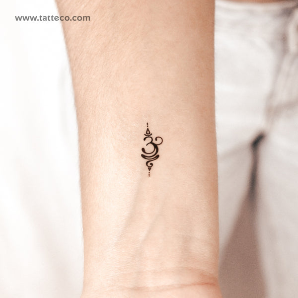 Small Breathe Sanskrit Symbol Semi-Permanent Tattoo - Set of 2