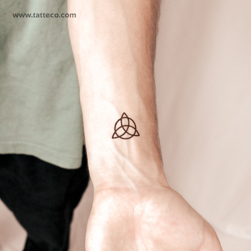 Tatuaje semipermanente del nudo de la trinidad - Juego de 2