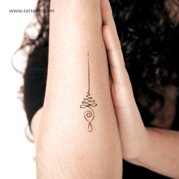 Unalome Semi-Permanent Tattoo - Set of 2