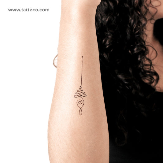 Tatuaje semipermanente Unalome - Juego de 2