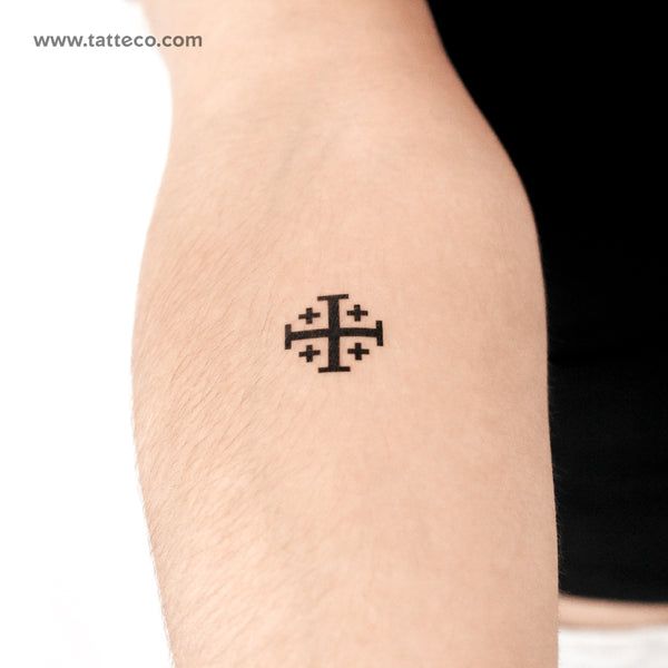 Jerusalem Cross Semi-Permanent Tattoo - Set of 2