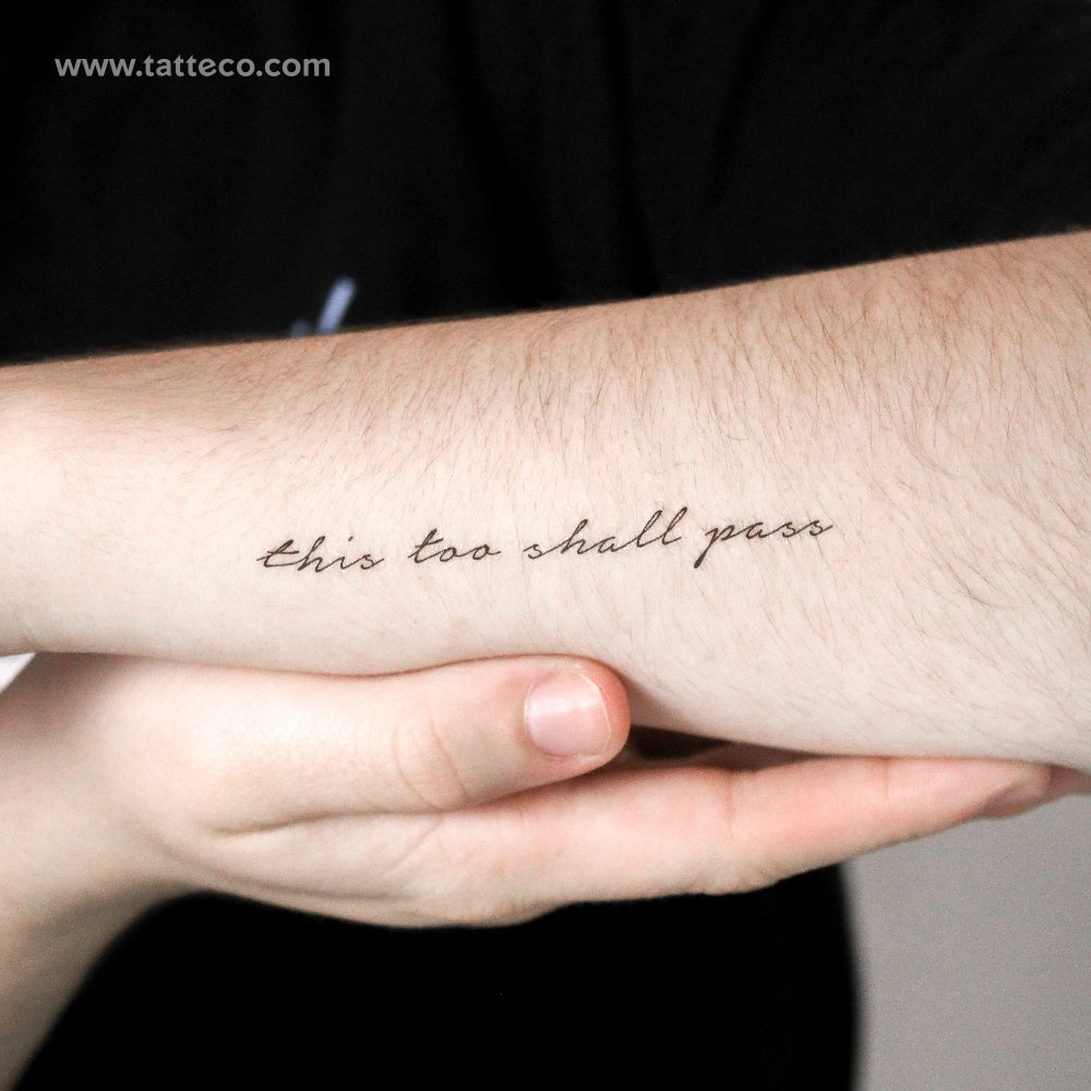 This Too Shall Pass Temporary Tattoo - Set of 3