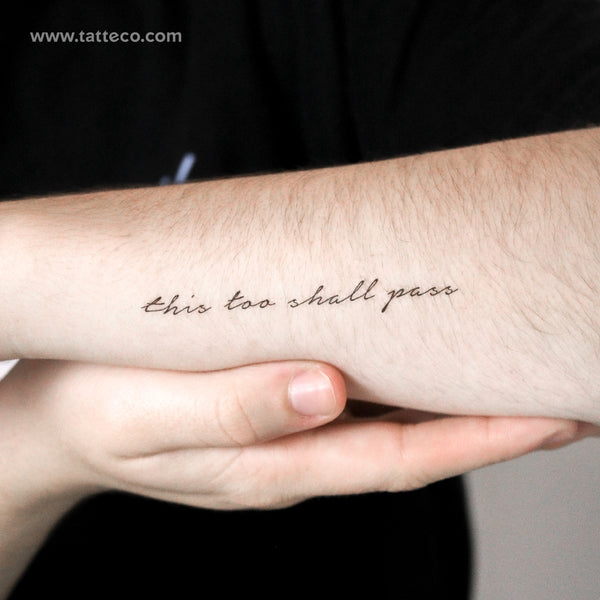 This Too Shall Pass Temporary Tattoo - Set of 3