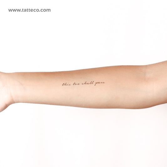 Tatuaje temporal "Esto también pasará" - Juego de 3