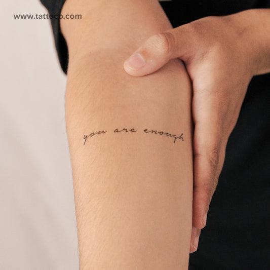 Tatuaje semipermanente "Eres suficiente" - Juego de 2