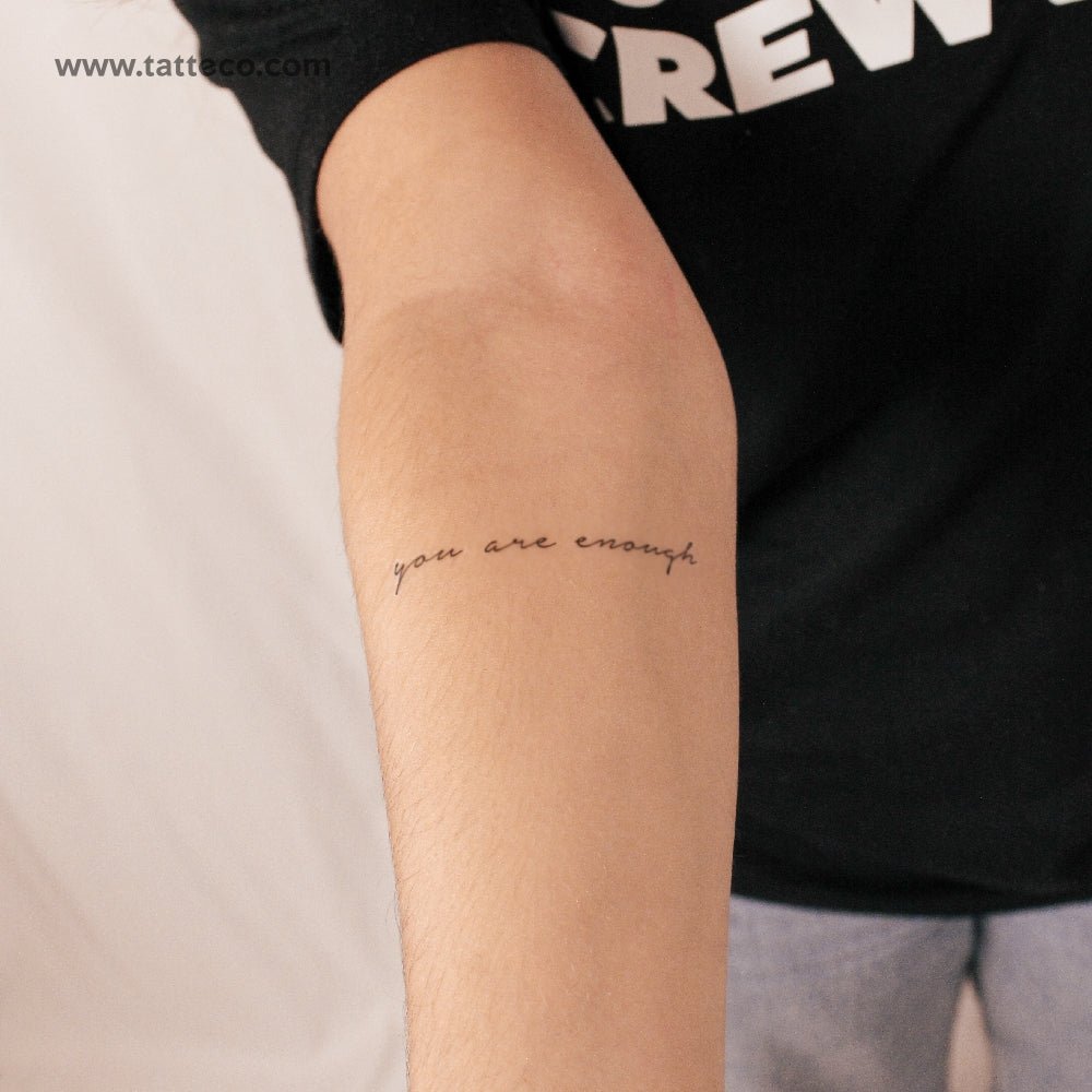 You Are Enough Semi-Permanent Tattoo - Set of 2