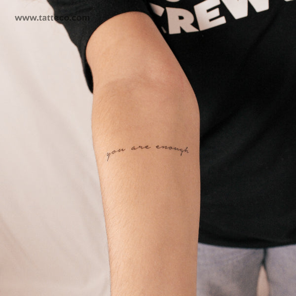 You Are Enough Semi-Permanent Tattoo - Set of 2