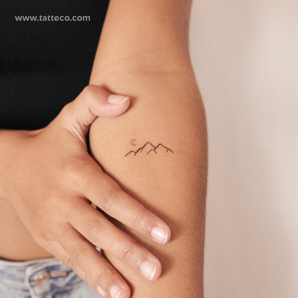 Mountain Range Semi-Permanent Tattoo - Set of 2